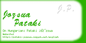 jozsua pataki business card